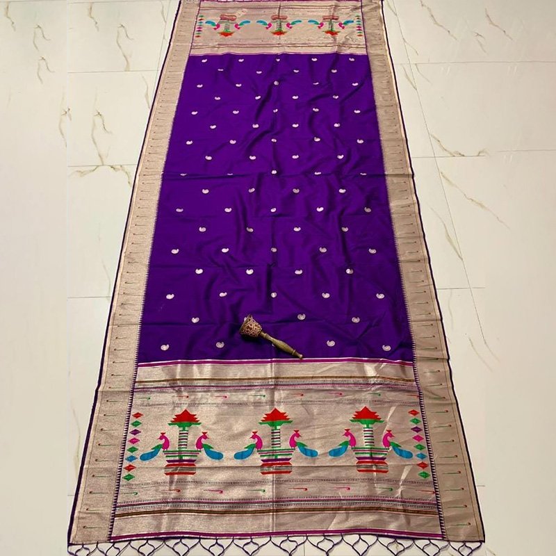 2.3 Art Silk Paithani Dupatta - Image 1