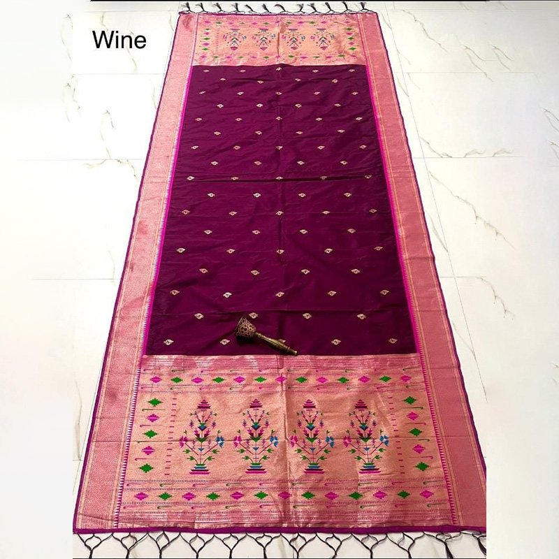3.2 Art Silk Paithani Dupatta - Image 1