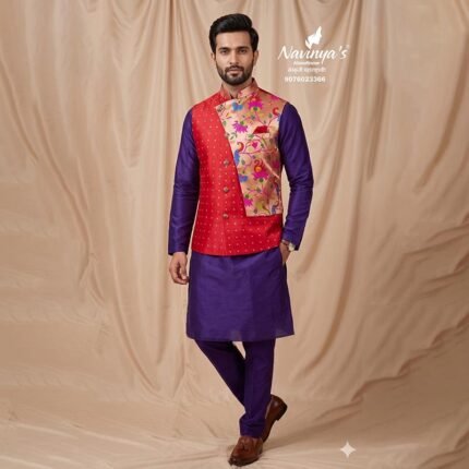 Elegant Asymmetrical Festive Waistcoat