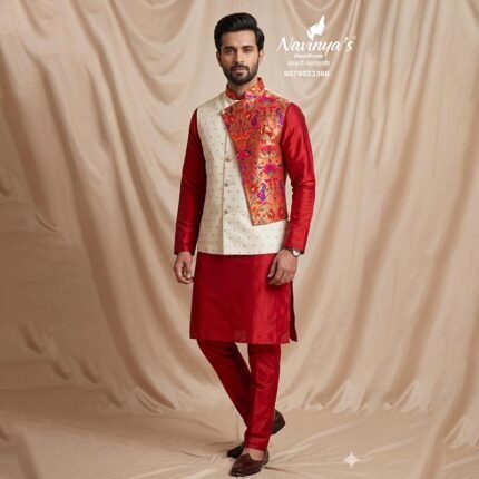 Elegant Asymmetrical Festive Waistcoat