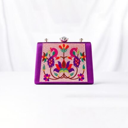 Paithani Art Silk Frame Cluch