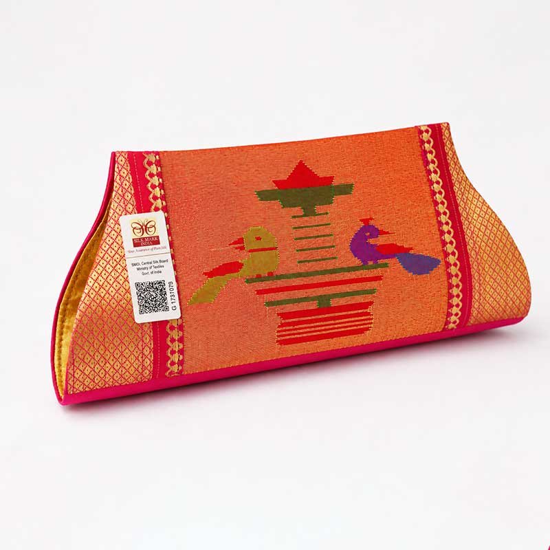 Pure-Silk-Handloom-Clutch-01 Pure Silk Handloom Clutch - Image 1